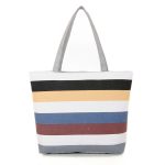 Wholesale Women Fashion Canvas Stripe Tote Bag - Image 26