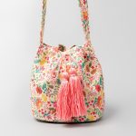 Wholesale Women Fashion Casual Boho Multicolour Bucket Canvas Crossbody Bag - Image 8
