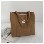 Wholesale Women Fashionable Simple Solid Color Large Capacity Canvas Tote Bag - Image 10