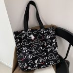 Wholesale Women Cartoon Animal Print Large Capacity Canvas Tote Bag - Image 10