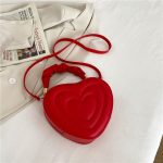 Wholesale Women Fashion Solid Color Heart-Shaped Zipper Mini Handle Crossbody Bag - Image 10