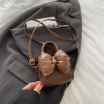 Women Fashion Cute Solid Color Bowknot Crossbody Bag - Image 9
