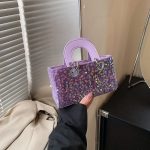 Wholesale Summer Shiny Sequin Pearl Strap Crossbody Mini Bag - Image 10
