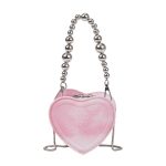 Wholesale Women Fashion Casual Solid Color Embossed Heart-Shaped Mini Crossbody Bag - Image 9