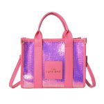 Wholesale Women Fashion Sequin Large Capacity Zipper Shoulder Crossbody Bag - Image 10