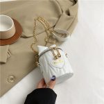 Wholesale Fashion Cute Mini Solid Color Bowknot Zipper Cylindrical Crossbody Bag - Image 9