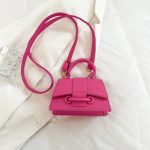 Wholesale Women Fashion Solid Color Mini Litchi Pattern Crossbody Bag - Image 9