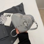 Wholesale Women Fashion Creative Heart Shape Zipper PU Crossbody Bag - Image 10