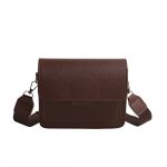 Wholesale Women Fashion Casual Solid Color Wide Strap Square Crossbody Bag - Image 9