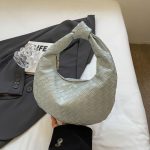 Women Fashion Casual Solid Color Woven Dumpling Handbag - Image 10