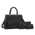 Wholesale Women Fashion Casual Crocodile Pattern Bag Large Capacity Handbag Three-Piece Set - Image 6
