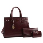 Wholesale Women Fashion Casual Simple Solid Color Handbag Three-Piece Bag Set - Image 6