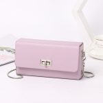 Women Fashion Casual Simple Solid Color Chain Small Square Shoulder Bag - Image 10