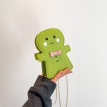 Wholesale Women Fashion Creative Cute Cartoon Solid Color Gingerbread-Man Shoulder Bag - Image 11