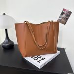 Wholesale Women Fashion Casual Simple Solid Color Large Capacity Tote Bag