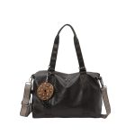 Women Fashion Simple Solid Color Large Capacity Pendant Shoulder Bag - Image 8