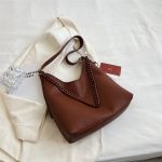 Wholesale Women Fashion Casual Simple Solid Color Chain Large Capacity Shoulder Bag - Image 11