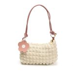 Wholesale Women Fashion Casual Solid Color Pleated Clouds Large Capacity Shoulder Bag - Image 11