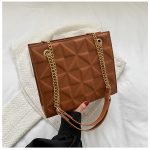 Women Fashion Simple Solid Color Chain Shoulder Bag - Image 11