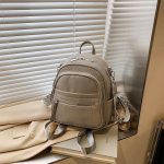 Women Pu Frosted Zipper Backpack - Image 10