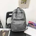 Wholesale Pu Soft Leather Schoolbag Women Men College Students Casual Travel Backpack - Image 11