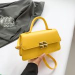 Wholesale Simple Solid Color Flip Square Shoulder Bag - Image 11