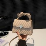 Women Casual Simple Solid Color Love Buckle Small Square Shoulder Bag - Image 11