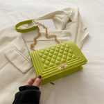 Women Simple Casual Solid Color Square Chain Shoulder Bag - Image 11