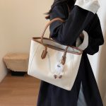 Wholesale Women Casual Solid Color Simple Large Capacity Tote Bag - Image 7