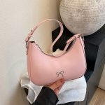 Wholesale Women Fashion Casual Solid Color Bowknot Decoration Shoulder Bag - Image 11