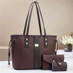 Wholesale Women Color Blocking Large Capacity Tote Bag Set - Image 10