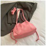 Women Fashion Casual Solid Color Pleated Shoulder Bag - Image 10