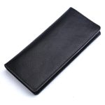 Genuine Leather Simple Women Fashion Solid Color Bifold Purse - Image 6