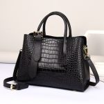 Wholesale Women Fashion Elegant Genuine Leather Crocodile Pattern Diana Bag - Image 11
