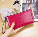 Wholesale Zipper Clutch Solid Color Purse - Image 9