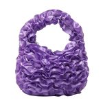 Women Fashion Elegant Solid Color Lace Stitching Ruffled Handheld - Image 11