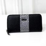 Women Fashion Crocodile Pattern Long Zipper Coin Purse - Image 17