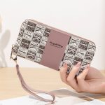 Wholesale Women Fashion Simple Color Block Zipper PU Purses - Image 11