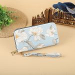 Wholesale Women Fashion Floral Embroidery Double Zipper Long Purses - Image 11