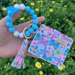 Women Fashion Leopard Butterfly Pu Leather Silicone Bracelet Keychain Wallet - Image 8