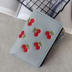 Women Fashion Cherry Embroidery Compact Wallet - Image 17