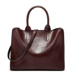 Women Simple Portable Square Tote PU Handbag - Image 9