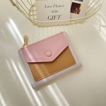 Women Fashion Color Block Flap Zipper Mini Wallet - Image 11