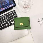 Women Fashion Simple Solid Color Lock Mini Pu Wallet - Image 11