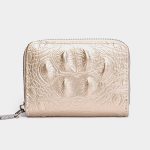 Fashion Solid Color Crocodile Zipper Wallet - Image 16