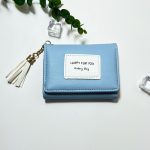Women Fashion Simple Flap Tassel Pendant Mini PU Wallet - Image 11