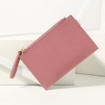 Women Fashion Simple Solid Color Zipper PU Wallet - Image 11