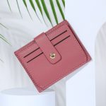 Women Simple Fashion Solid Color Drawstring Snap Wallet - Image 11