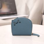 Women Cartoon Litchi Pattern Cat Zipper PU Wallet - Image 11