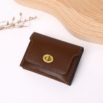 Wholesale Women Simple Solid Color Flap Lock Square Mini Wallet - Image 10